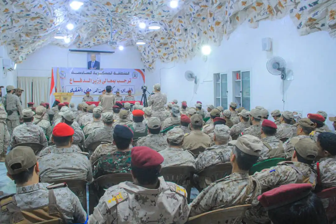 The Defense Minister inspects the Sixth Military Region in Al-Jawf.