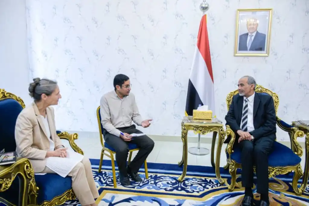 عضو مجلس القيادة الرئاسي محمود الصبيحي يستقبل في عدن سفيرة هولندا