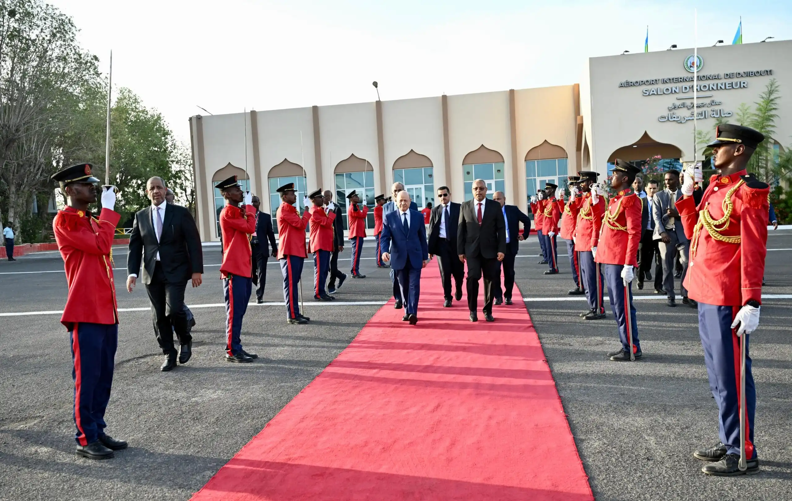 The Chairman of the Presidential Leadership Council concludes a brief visit to Djibouti after attending President Guelleh's inauguration.