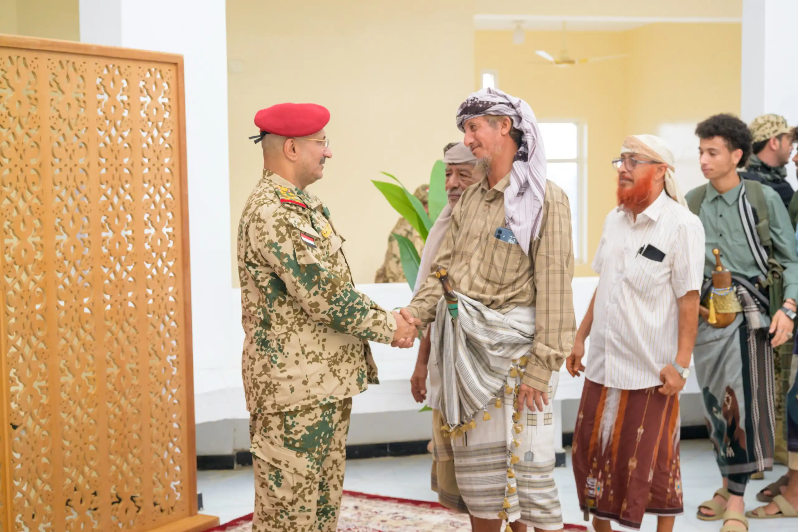 Council member Tariq Saleh receives a large number of well-wishers celebrating Eid al-Adha.