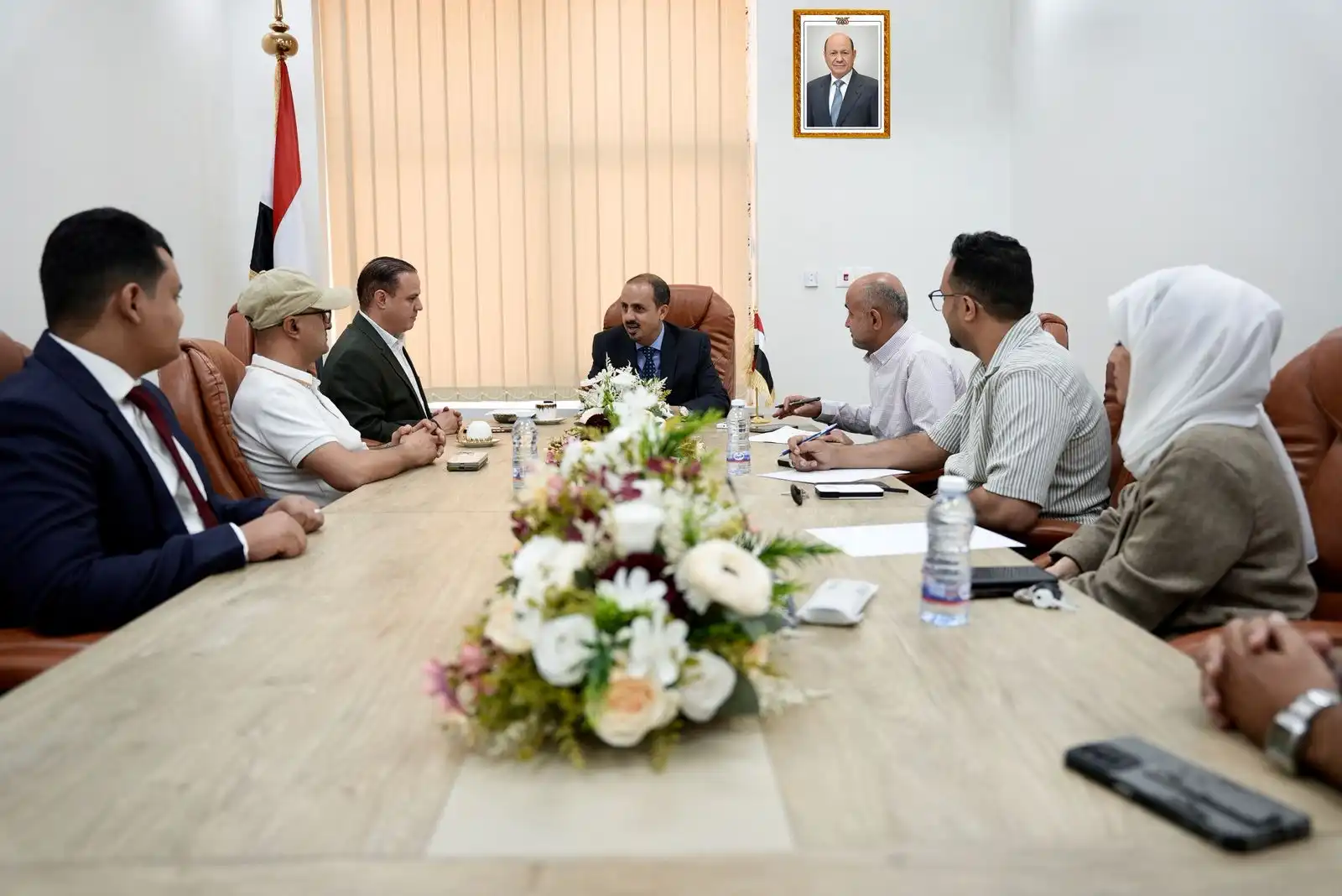 The Minister of Information met with Saba Channel leadership, urging them to enhance their role in supporting reforms and national identity.