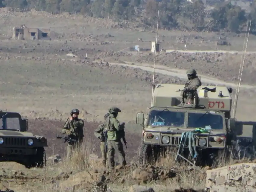 Occupation forces advance into agricultural lands in the countryside of Quneitra.