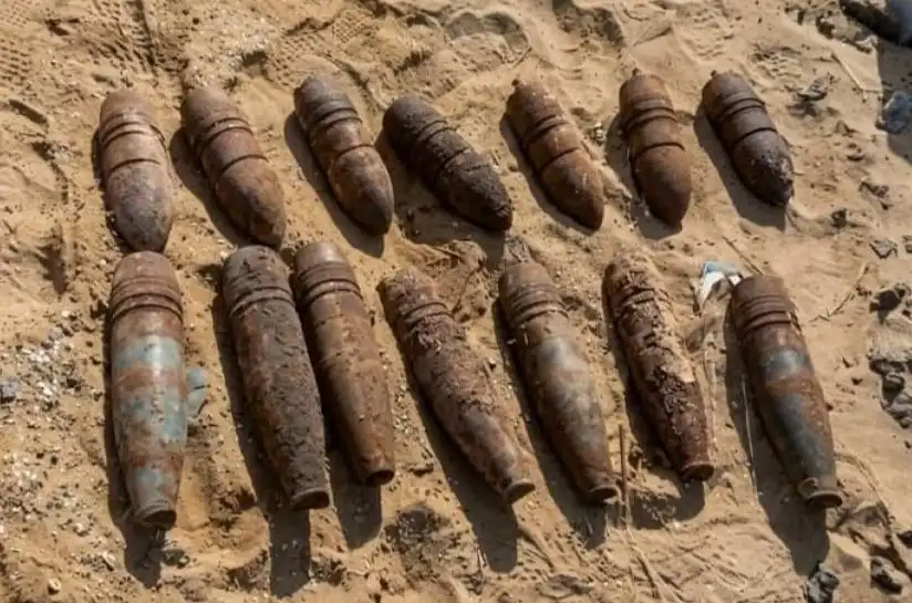 "Masam" announces the discovery of 30 unexploded shells from war remnants in the Salah al-Din area of Aden.
