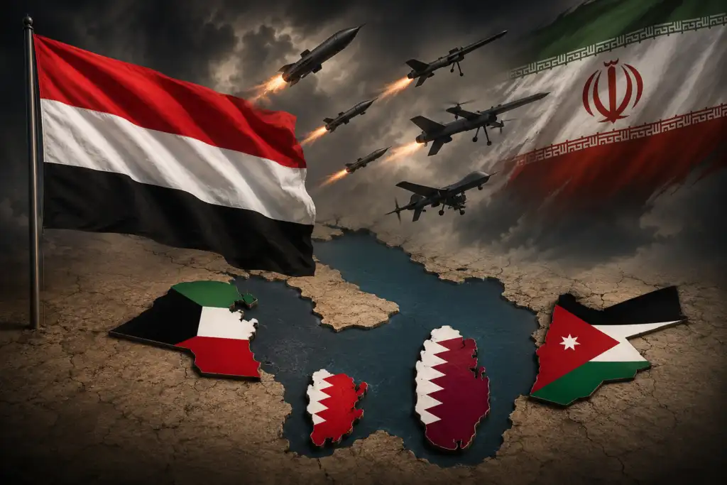 Le Yémen condamne les attaques iraniennes par missiles et drones contre le Koweït, Bahreïn, le Qatar et la Jordanie.