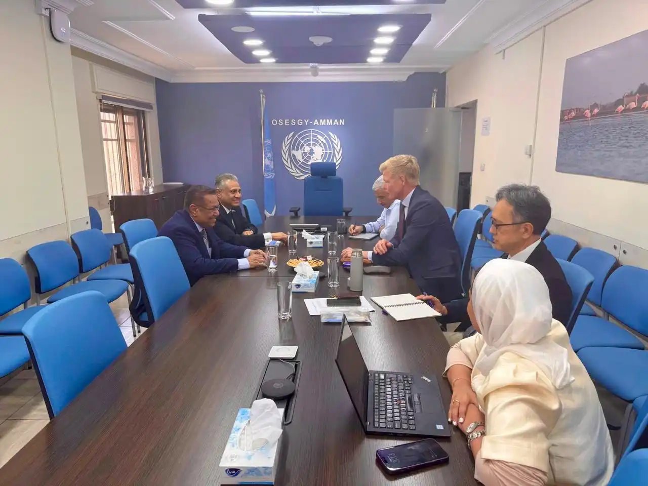 Le président du Conseil de la Choura discute avec l'envoyé de l'ONU des évolutions au Yémen et des risques d'escalade houthis.