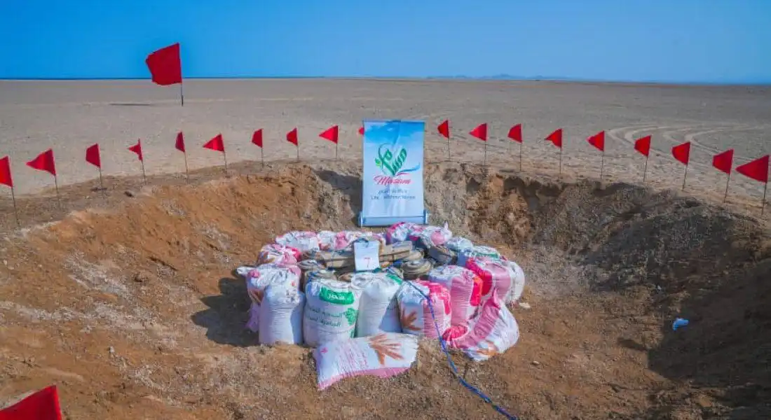 “مسام” ينزع 5164 لغماً وذخيرة وعبوة ناسفة منذ بداية سبتمبر