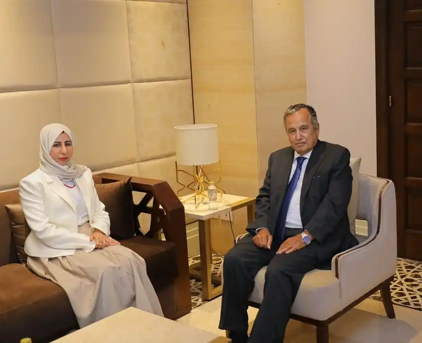 La ministre des Affaires étrangères discute avec le secrétaire général de la Ligue arabe des évolutions et du renforcement de la coordination arabe.