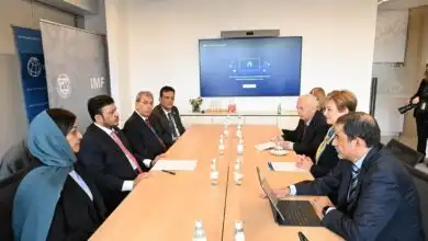 عضو مجلس القيادة الدكتور عبدالله العليمي يبحث مع مديرة صندوق النقد الدولي دعم الإصلاحات الاقتصادية في اليمن