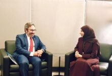وزيرة الخارجية تبحث مع المدير التنفيذي لـ UNOPS دعم أولويات الحكومة في التنمية والخدمات