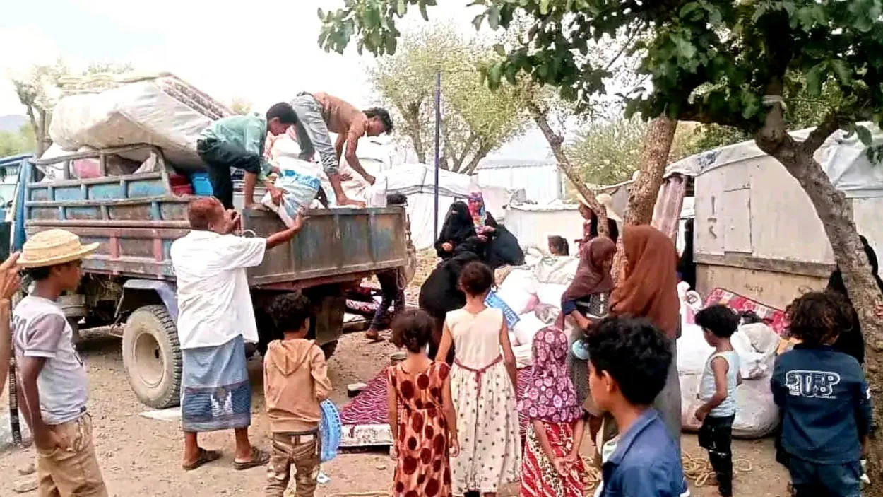 Plus de 1 300 nouvelles familles déplacées en un jour à Taëz, Al-Hodeïda et Lahij.