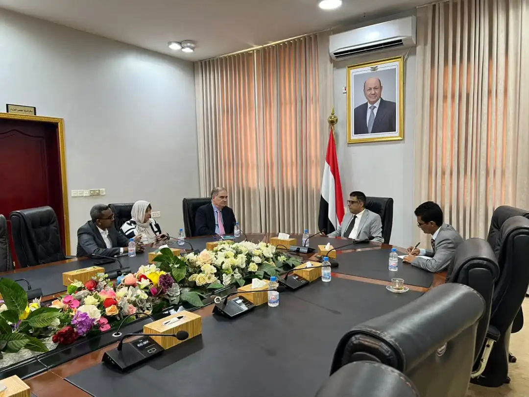 The Minister of State discusses with the advisor to the UN Under-Secretary-General ways to expedite response to displacement emergencies.