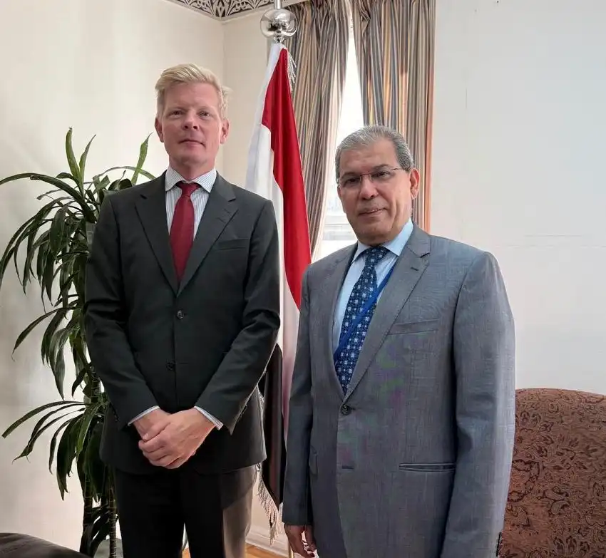 Al-Saadi discusses the latest developments and peace efforts in Yemen with Grundberg.