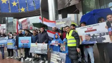 وقفة احتجاجية في بروكسل تطالب بإنهاء حصار تعز