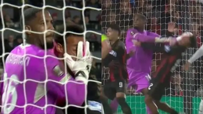 Maignan apologizes to AC Milan fans after being sent off against Bournemouth.