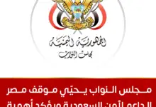 مجلس النواب يحيّي موقف مصر الداعم لأمن السعودية ويؤكد أهمية تعزيز الأمن العربي المشترك
